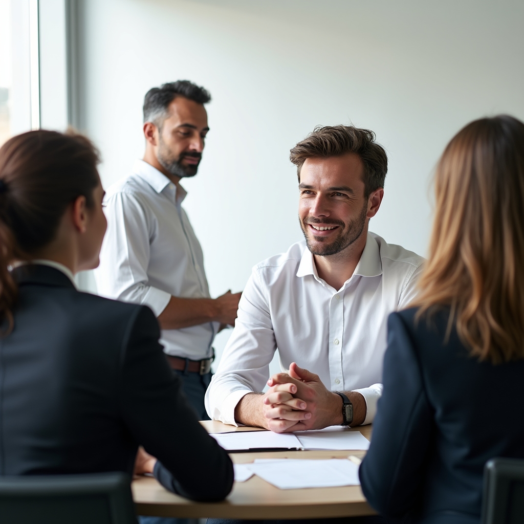 Role-play exercise during a workshop where participants practice responding to challenging investor questions with a facilitator observing